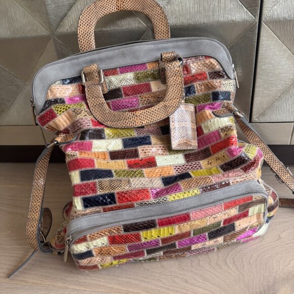 Dolce & Gabbana Runway Miss Pocket Patchwork Snakeskin North/South Bag - Picture 11 of 16